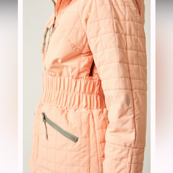 Free People Movement NWT All Prepped Winterwelon Ski Jacket Medium Pockets Hood - Picture 3 of 15